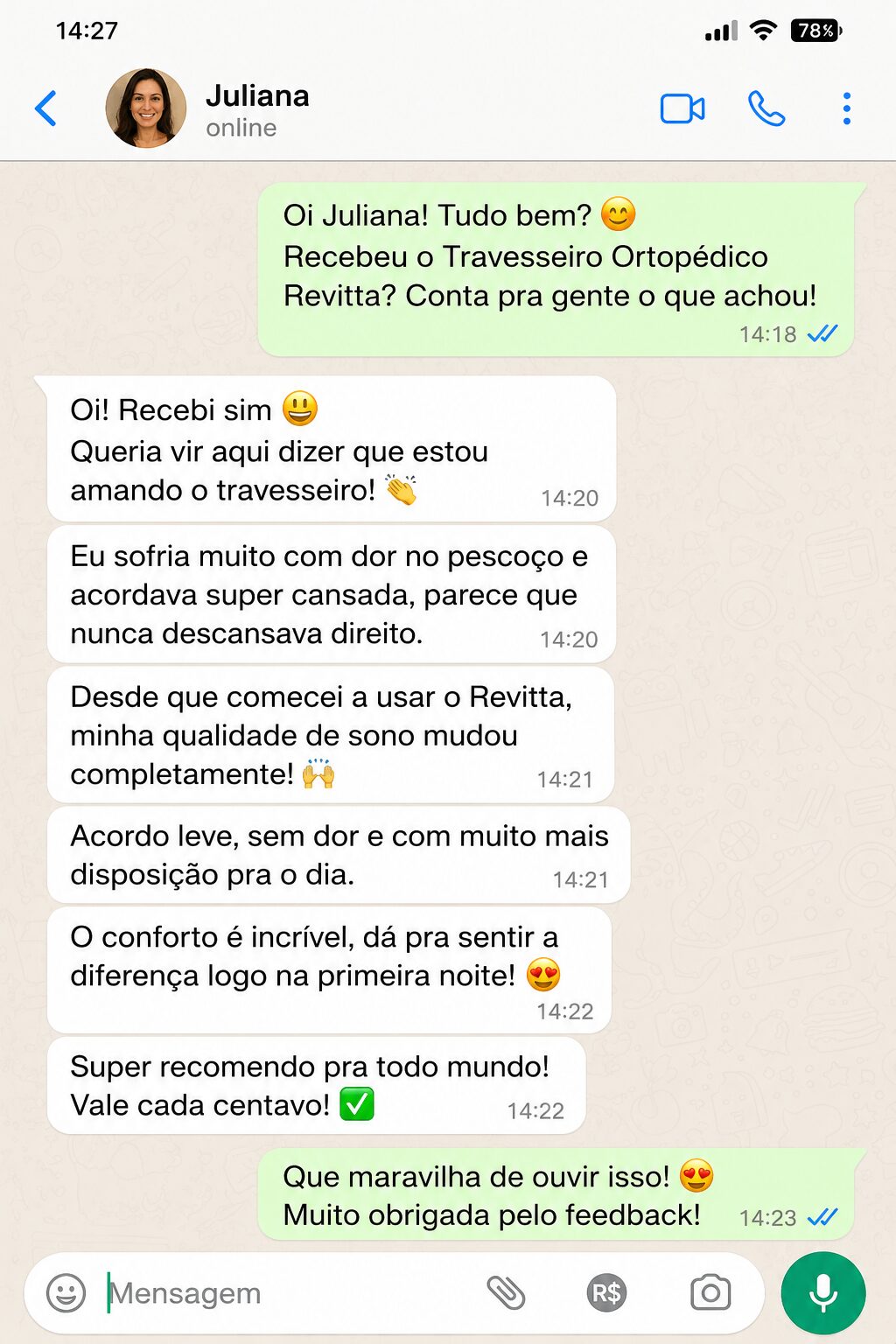 Depoimento WhatsApp - Juliana