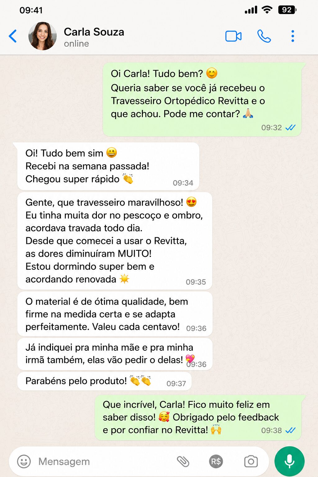 Depoimento WhatsApp - Carla Souza